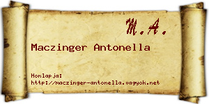 Maczinger Antonella névjegykártya